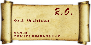 Rott Orchidea névjegykártya